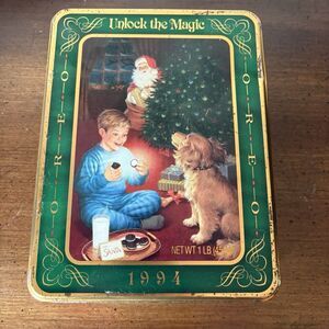Oreo Cookie Tin 1994 Unlock The Magic Green Version Nabisco Vtg Collection Gift